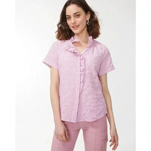 NWT Chicos High Neck Stripe Shirt